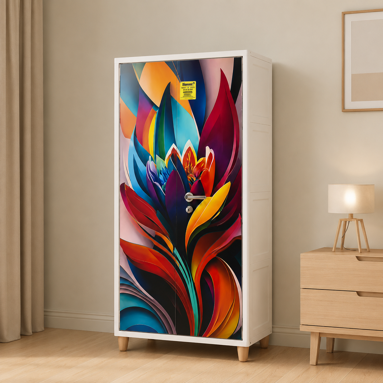 77a49f90-e78a-435b-a1e2-246752fb19e3 Premium 6 Door Steel Wardrobe with Mirror | Heavy Duty Storage Almirah (Copy) - Image 1