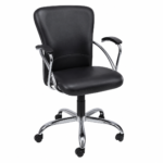 Executive Mid Back Office Chair with Chrome Armrests & Premium Cushioned Seat
