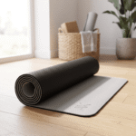 Premium Non-Slip TPE Yoga & Exercise Mat – 6mm Extra Thick High-Density Workout Mat (Charcoal Black & Light Grey)