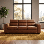 ROYAL CLOUD Executive 3-Seater Leatherette Sofa